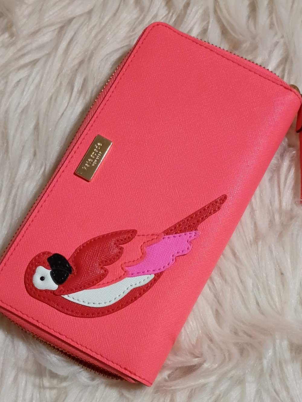 Kate spade parrot bird wallet